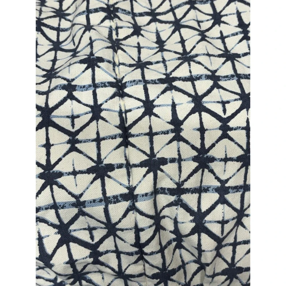 Rockflowerpaper Jute Tote Bag Women's Shibori Geometric Slouchy Hobo Shoulder